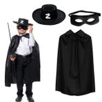 YNT İthalat Zorro Pelerini Şapkası Ve Maske Seti Çocuk Boy SM-SMR-ZORRO-SET