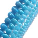 Yochus Lakeblue Kedi Gözü Taş Boncuk Bilezik Takı Yapımı için 6mm