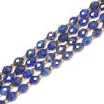Yochus Lapis Lazuli Boncuklar 8x7 mm Yönlü Elmas 7.5 inç Doğal Değerli Taş Çubuk Şekli Düzensiz Şekil Mavi Taş Boncuk Takı Yapımı için Kendin Yap Bilezik Kolye