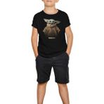 Yoda Baby The Mandalorian Siyah Çocuk Tişört - 9 - 10 Yaş