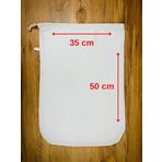 yofu yoga and food %100 Ağartılmamış Ham Pamuk Bitkisel Süt Süzme Kesesi Badem Sütü, Fındık Sütü, Yeşil Sebze Suyu Süzme - Organik Pamuk Kese (35x50 cm)