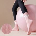 Yoga ve Pilates Çorabı Kaydırmaz Tabanlı 1 Çift - 36 - 39 - Pembe