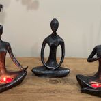 Yogacı Mumluk Set Gümüş Eskitme