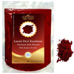 Yogic Mantra Kumkum Tozu (100 g Yeniden Kapatılabilir Kese) Premium Koyu Kestane Rengi Kokulu Günahi Tören İşareti - Laxmi Devi Hindu Pooja, Bridal Tilak, Suhag Tikka, Indian Rakhi ve Puja Dini Töreni