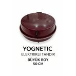 YOGNETIC Büyük Boy Elektrikli Tandır | Ekmek Yapma Makinesi Çok Amaçlı Pişirici - 50 CM | BORDO
