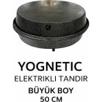 Yognetic Büyük Boy Elektrikli Tandır | Ekmek Yapma Makinesi | Çok Amaçlı Pişirici - 50 CM |GRİ - Gri