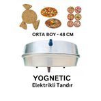 YOGNETIC Büyük Boy Elektrikli Tandır | Ekmek Yapma Makinesi Çok Amaçlı Pişirici - 50 CM | İNOX