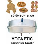 Yognetic Jumbo Büyük Boy Elektrikli Tandır | Çok Amaçlı Pişirici | Ekmek Yapma Makinesi - 55 CM | İNOX - Gümüş