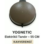 Yognetic Jumbo Büyük Boy Elektrikli Tandır | Çok Amaçlı Pişirici | Ekmek Yapma Makinesi - 55 CM | KAHVE - Siyah