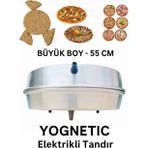 Yognetic Jumbo Büyük Boy Elektrikli Tandır Ekmek Yapma Makinesi Statik Boyalı Büyük Boy Tandır - Inox (Tatlı Gri)