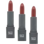 Yoğun Renk Veren Uzun Süre Kalıcı Nemlendirici Kadifemsi Mat Ruj - Lipstick 407 Dusty (3 Paketi)