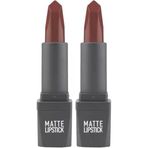 Yoğun Renk Veren Uzun Süre Kalıcı Nemlendirici Kadifemsi Mat Ruj - Lipstick 410 (2 Paketi)