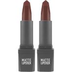Yoğun Renk Veren Uzun Süre Kalıcı Nemlendirici Kadifemsi Mat Ruj - Lipstick 413 Dusty Plum (2 Paketi)