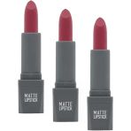 Yoğun Renk Veren Uzun Süre Kalıcı Nemlendirici Kadifemsi Mat Ruj - Lipstick 414 Deep Pink (3 Paketi)