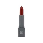 Yoğun Renk Veren Uzun Süre Kalıcı Nemlendirici Kadifemsi Mat Ruj - Matte Lipstick 411 Spicy Terracot - Option-1
