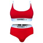 Yohannes Club Kadın, İç Çamaşırı Takımı, (Bralet Sütyen-Hipster Külot) (Kırmızı, Medium (M))