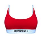 Yohannes Club, Kadın, Lastik Kemerli Bralet Sütyen (Kırmızı, Large (L))