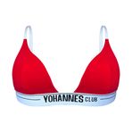 Yohannes Club, Kadın, Lastikli Üçgen Sütyen (Kırmızı, Large (L))