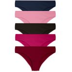 Yohannes Club Kadın, Pamuklu Hipster Basic Külot, Çoklu Paket (Pudra,Pembe, Bordo, Lacivert, Siyah, Small (S))