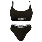 YohannesClub, Kadın, İç Çamaşırı Takımı, (Bralet Sütyen-Bikini Külot) (Siyah, Large (L))