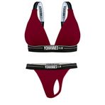 YohannesClub, Kadın, İç Çamaşırı Takımı, (Las. Askılı Sütyen-Tanga) (Bordo, Medium (M))