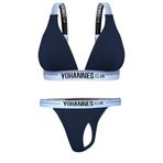 YohannesClub, Kadın, İç Çamaşırı Takımı, (Las. Askılı Sütyen-Tanga) (Lacivert, Medium (M))