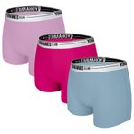 YohannesClub, Kız Çocuk Pamuklu Boyshort (Boxer), Çoklu Paket (Lila, Pembe, Bulut Mavi, 2-3 Yaş)