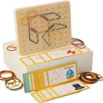 Yohi Ahşap Yapboz Oyuncakları Geometrik Şekil Lastik Bant Çivi Tahtası Oyunu Çocuklar Montessori Eğitici Yaratıcı Oyuncak Ince Motor Eğitimirenk:1set (Yurt Dışından) - Renkli