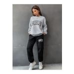 Yoho Sport - Bisiklet Yaka Oversize Kışlık Eşofman Takımı Unisex Gri L