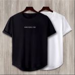 Yoho Sport Brooklyn Baskılı Original Ünisex Yazlık T-Shirt 2 Li Set Takım - Siyah - Beyaz