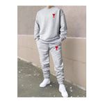 Yoho Sport - Eşofman Takımı Kalp Baskılı Ünisex Kışlık Sweatshirt ve Eşofman Altı 2 li Set Combin Takım Pamuklu GRİ M