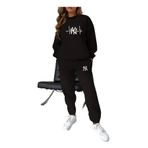 Yoho Sport - Eşofman Takımı NY Baskılı Ünisex Kışlık Sweatshirt ve Eşofman Altı 2 li Set Combin Takım Pamuklu SİYAH M