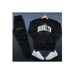 YOHO SPORT Eşofman Takımı Unisex Jr Baskılı Sweatshirt-Pamuklu Kışlık Eşofman Takımı 2'li Set Takım