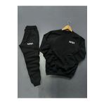 Yoho Sport - Nasa Baskılı Original Ünisex Kışlık Sweatshirt ve Eşofman Altı 2 li Set Combin Takım SİYAH L