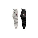 Yoho Sport - Panda Baskılı Original Unisex Kışlık Eşofman Altı 2 li Set Combin Takım SİYAHGRİ XL