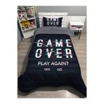 yok yok evim eve dair her şey Welsoft Pofuduk Çift Taraflı PLAY GAME Desenli Tek Kişilik Yorgan Uyku Seti
