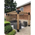 Yoke Pergola Seti Çardak Teras Garaj Için Metal 90X90X2.5 mm 8parça iç ölçüler 85x85mm