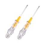 YOKIVE 2 Adet Voltaj Devresi Test Cihazı, 3 mm Düz Tornavida, Ofis, Sanat, Ev, Günlük Kullanım için Mükemmel (AC 100-500V)
