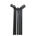 Yol Bisikleti Jant Telleri, Bisiklet Konuşmacı 16 adet 12g 2.6mm Jbend Yuvarlak Gümüş Nipel Siyah 45 Çelik w/Pense HubEbike(164mm)