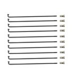 Yol Bisikleti Jant Telleri, Bisiklet Konuşmacı 40 Adet 12G 2.6mm Siyah E-Bisiklet Motorlu Tekerlek Nipeller ile(61mm)