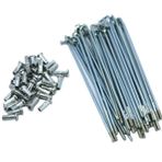 Yol Bisikleti Jant Telleri, Elektrikli Bisiklet Konuşmacı 12G 2.5mm 56-240mm 45 Çelik Siyah 37 adet(114mm)
