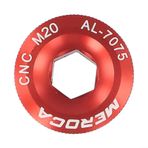 Yol Dağ Bisikleti için Alüminyum Alaşımlı Krank Kolu Sabitleme Cıvatası Kapak Kapağı, M4000 M590 M661, Ixf, (M20 Kırmızı) ile Uyumlu CNC İşlenmiş Zincir Halkası Vidası