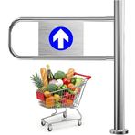 Yol Kapısı, Otomatik Kapanış Salıncak Kapısı, Süpermarketler, Depolar, Kütüphaneler, Alışveriş Merkezleri için Endüstriyel Metal Güvenlik Giriş Kapısı