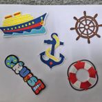 Yolcu Gemisi Ütü, İşlemeli Yamalar, Cruise Essentials Aksesuarları Dekorasyon Dekoru, Çapa Gemi Tekeri Nakış Giyim Gömlek şapka Seyahat Çantaları Balık Genişletici Askı