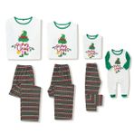Yolispa Aile Uyumlu Noel Pijama Seti Pijama Uzun Kollu Üstler Baba Anne Çocuk Bebek Evcil Hayvanlar için Kıyafetler, 001, BABY (6~12M)