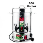 Yonca 200 Bardak Semaver Çay Makinesi & Elektrikli Çay Otomatı - Gümüş
