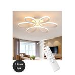 Yonca 6’lı Beyaz Plafonyer Kumandalı Salon, Mutfak, Çocuk Odası için Modern LED