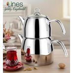 Yonca Lines L-3084 Yıldız Aile Boy Çelik Çaydanlık