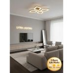 Yonca Model Gold 4"lü Ledli 3 Renk Modu Kristal Salon Mutfak Yatak Çocuk Odası Avize - Altın