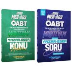 Yönerge 2026 Öabt Meb-Ags Türkçe-Türk Dili Edebiyatı Muhtevam Yazar Eser Konu Anlatımı + Soru Bankası 2 Li Set Yönerge Yayınları